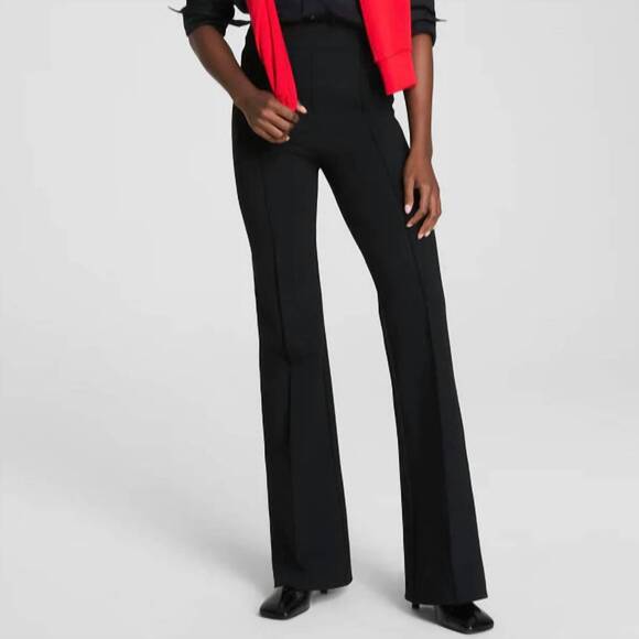 NEW SPANX supersmooth perfectfit ponte micro flare pants in black